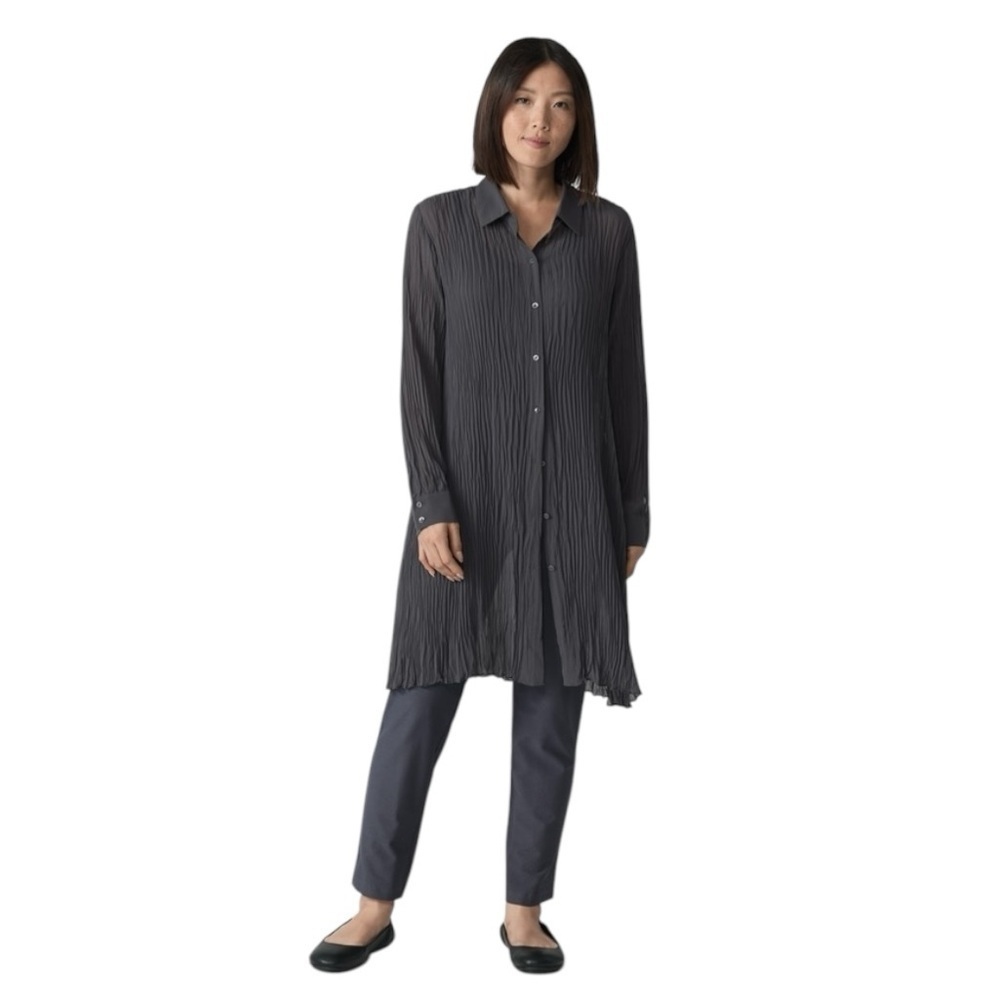 EILEEN FISHER Washable Stretch Crepe Pants Gray Size PS 6P 8P Work Casual petite